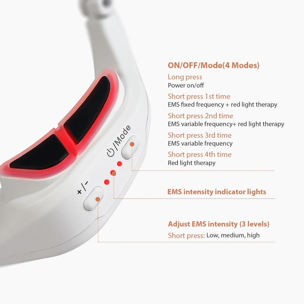 Eye Massager Glasses – Red Light Therapy for Eye Fatigue & Dark Circles Whitea59ce46f14d5a9a35a7a37a230bd4ef9Smart Eye
