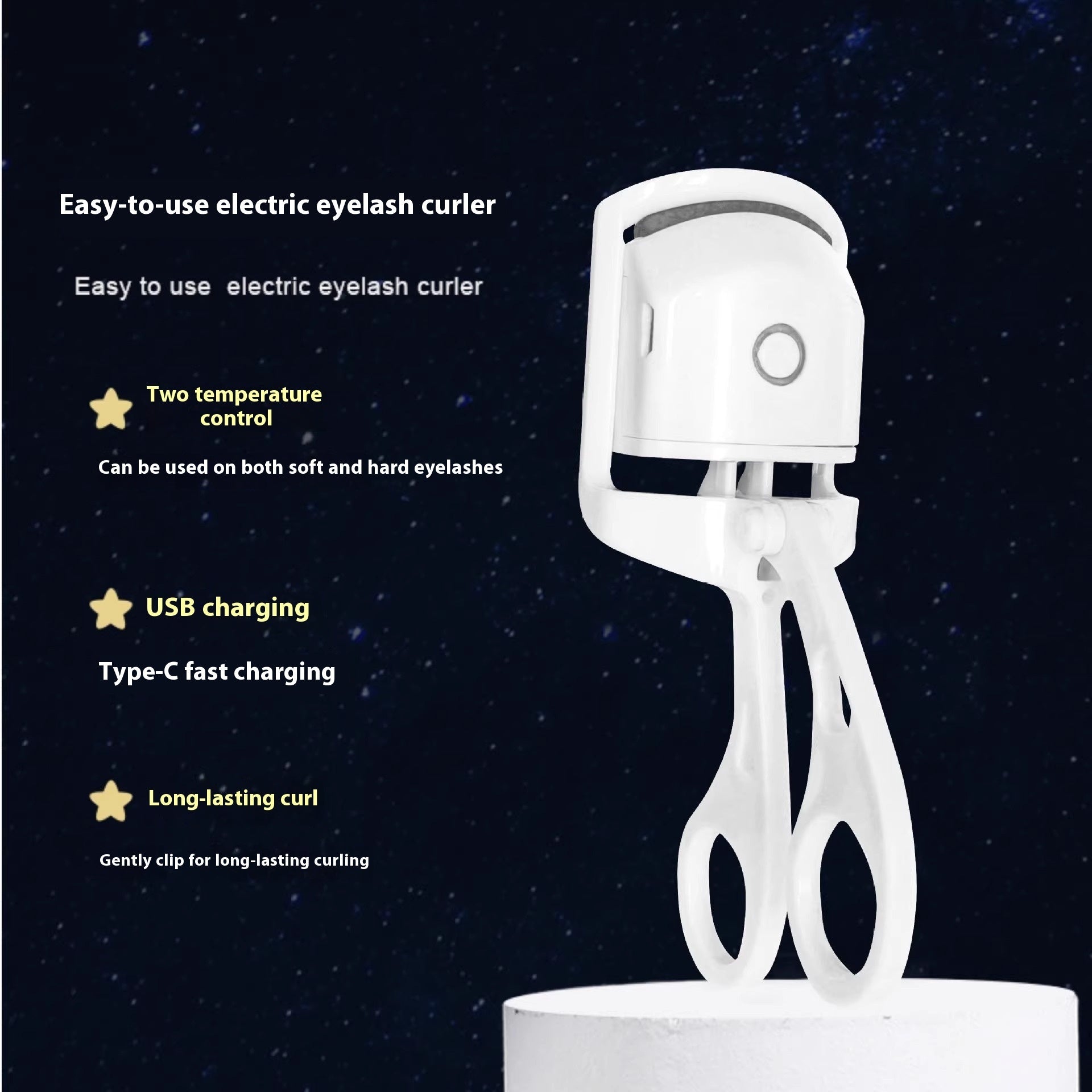 Heated Eyelash Curler for Long - Lasting Curl | Noir One - Noir oneNoirWhite2efa1ea0b196e1e1cf2ffa4dc7922ba5Eyelash Curler