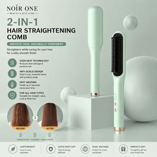 Ionic Hair Straightening Brush for Smooth Hair | EU Ionic Hair Straightening Brush for Smooth Hair | Hair Straightening Brush