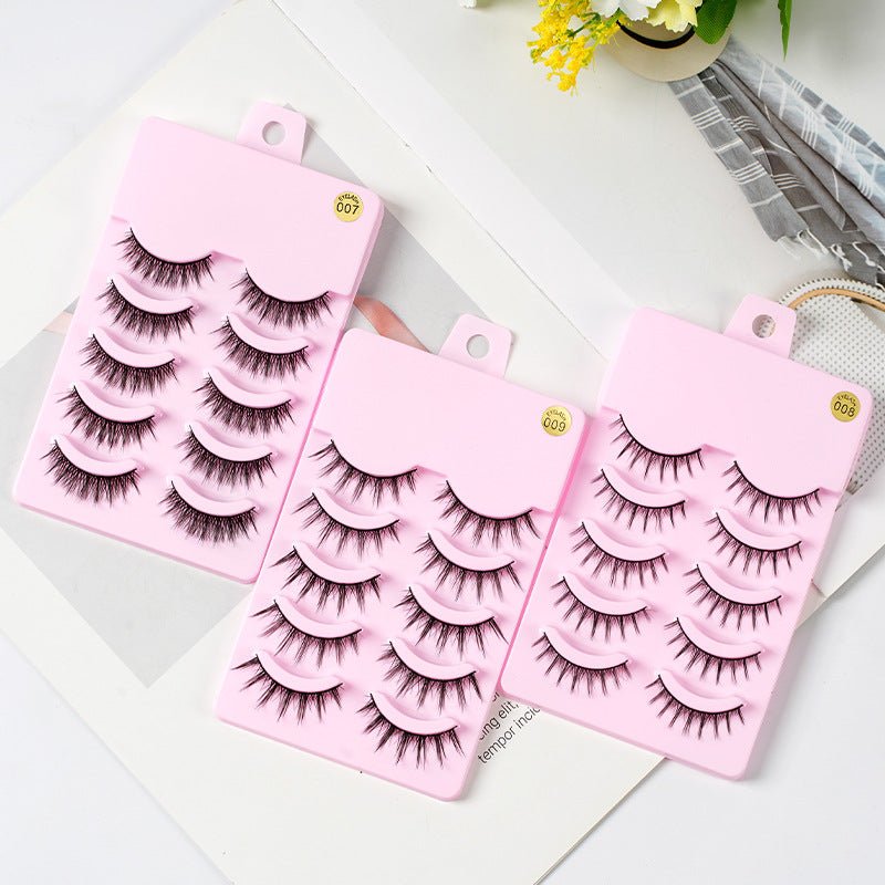 Manga False Eyelashes for Natural Cat Eye Look | Noir One - Noir one 5pairs of008c6a41f6020d4280cf47c90cae7dbafc9Manga Lashes